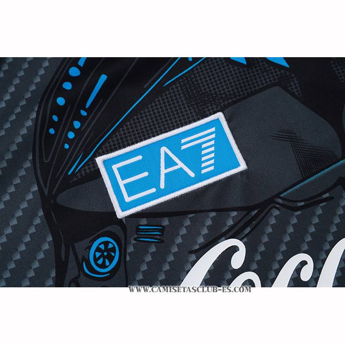 Chandal del Napoli 25-26 Manga Corta Negro - Pantalon Corto